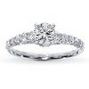 Thumbnail Image 3 of Previously Owned Diamond Ring Setting 3/8 ct tw Round-cut 14K White Gold