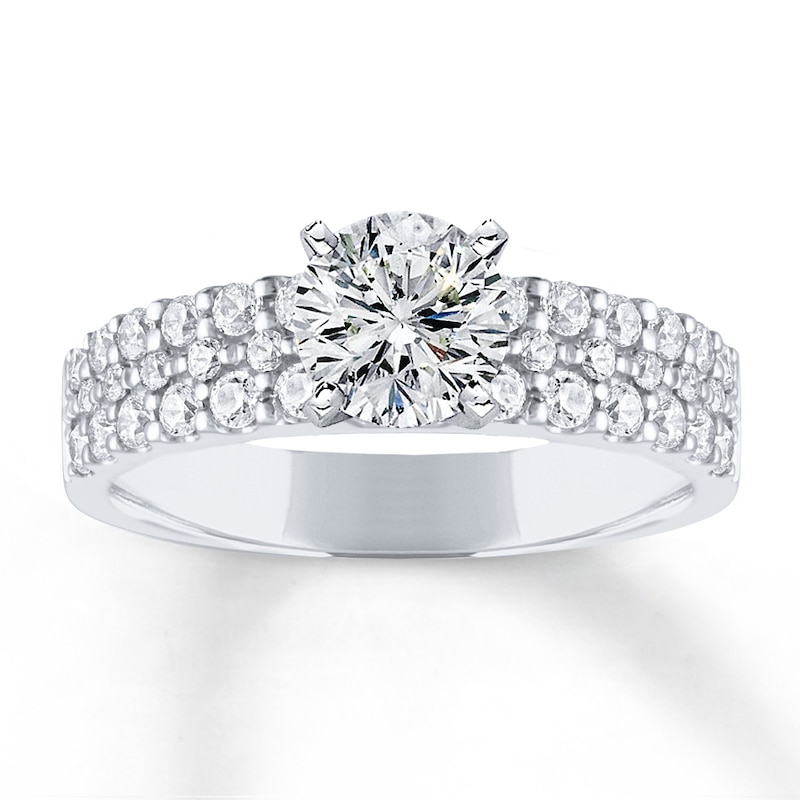 Main Image 3 of Previously Owned Diamond Engagement Ring Setting 5/8 ct tw Round 14K White Gold