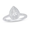 Thumbnail Image 1 of Previously Owned Diamond Engagement Ring 5/8 ct tw Pear-shaped/Round 14K White Gold
