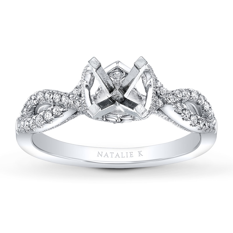 Main Image 1 of Previously Owned Natalie K Ring Setting 1/3 ct tw Diamonds 14K White Gold