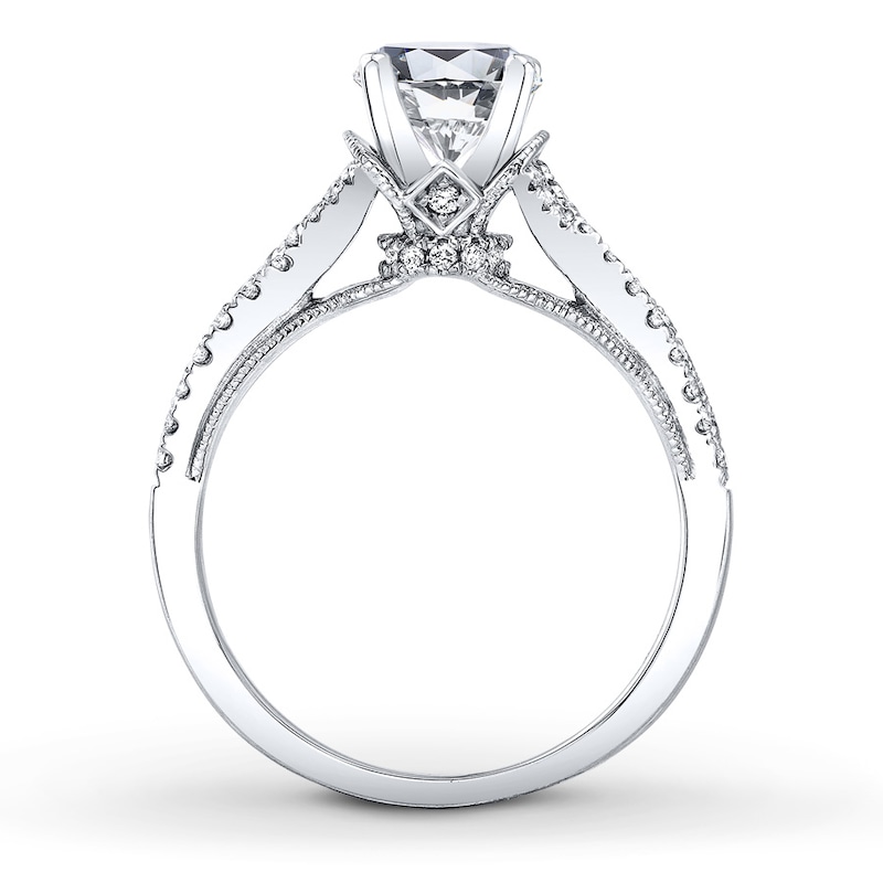 Main Image 2 of Previously Owned Natalie K Ring Setting 1/3 ct tw Diamonds 14K White Gold