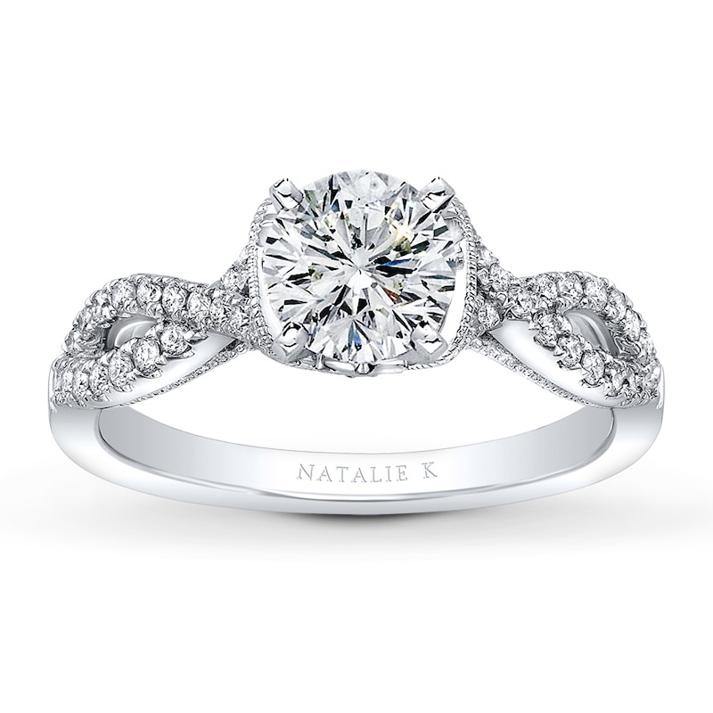 Main Image 3 of Previously Owned Natalie K Ring Setting 1/3 ct tw Diamonds 14K White Gold