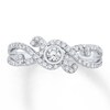 Thumbnail Image 3 of Previously Owned Diamond Ring 1/2 carat tw Round-cut 14K White Gold