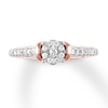 Thumbnail Image 2 of Previously Owned Diamond Promise Ring 1/4 ct tw Round 10K Two-Tone Gold