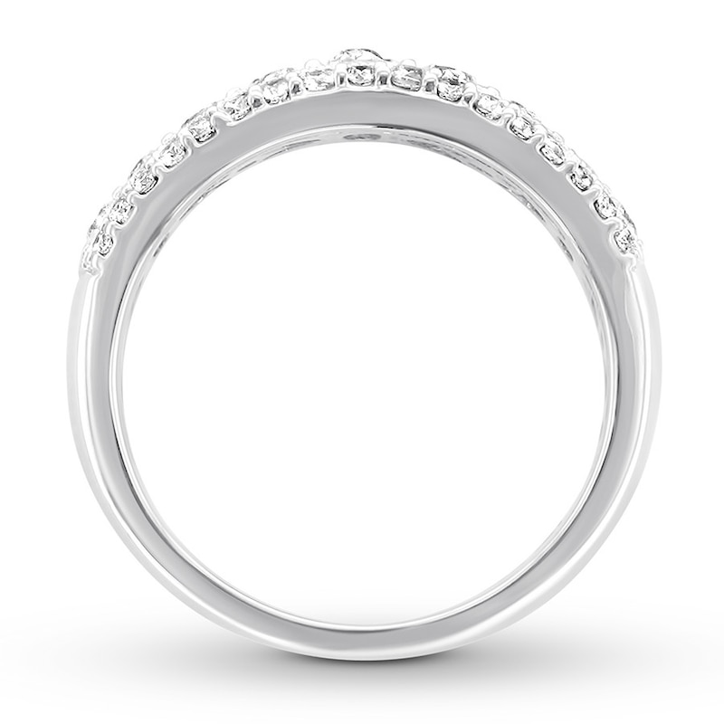 Main Image 2 of Previously Owned Diamond Anniversary Ring 7/8 ct tw Round-cut 14K White Gold
