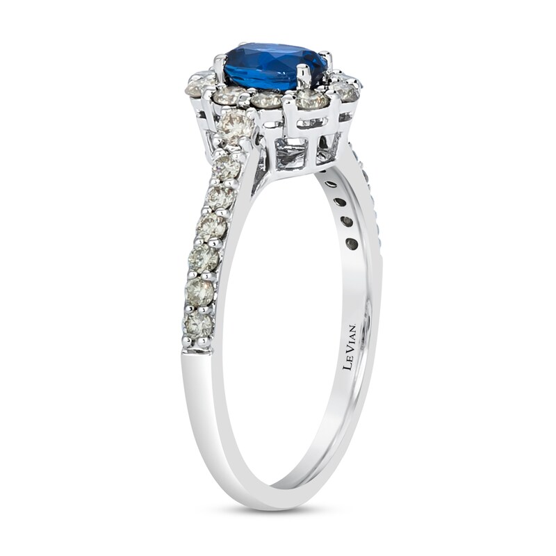 Main Image 2 of Previously Owned Le Vian Natural Sapphire Ring 1/2 ct tw Diamonds 14K Vanilla Gold