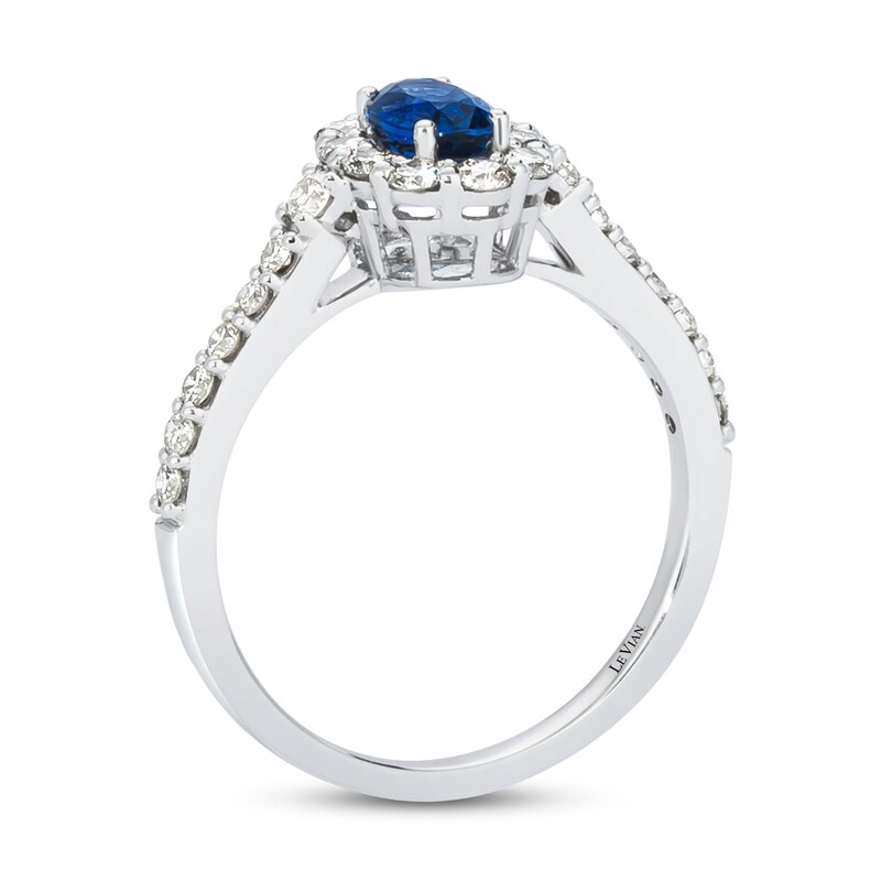 Main Image 3 of Previously Owned Le Vian Natural Sapphire Ring 1/2 ct tw Diamonds 14K Vanilla Gold