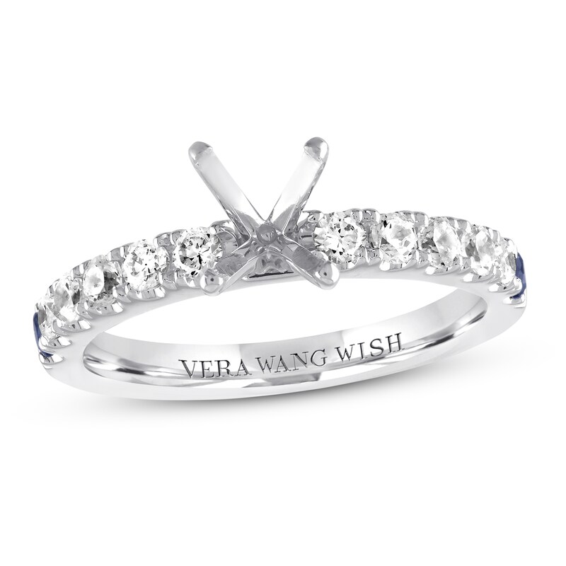Main Image 1 of Previously Owned Vera Wang WISH Diamond Bridal Setting 7/8 ct tw 14K White Gold