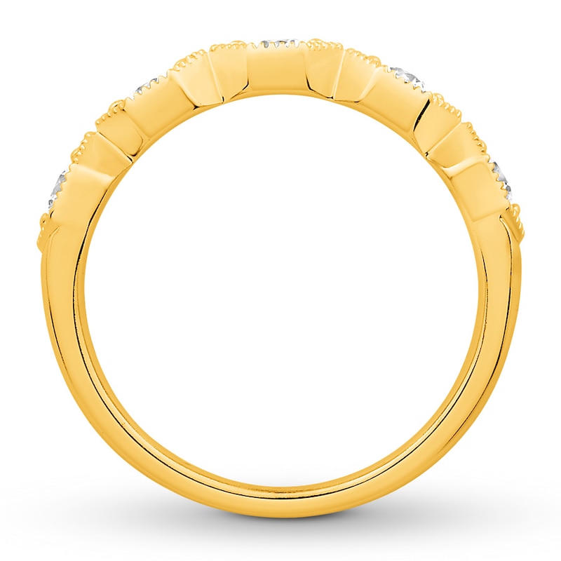 Main Image 2 of Previously Owned Diamond Anniversary Ring 1/2 ct tw Round-cut 10K Yellow Gold