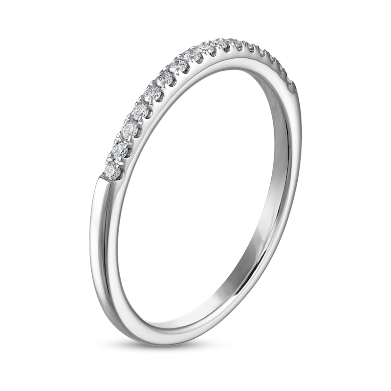 Main Image 2 of Previously Owned Diamond Wedding/Anniversary Band 1/10 ct tw Round 14K White Gold