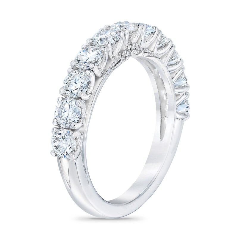 Main Image 2 of Previously Owned Royal Asscher Annemarie Diamond Wedding Band 1 3/4 ct tw Round 14K White Gold