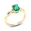 Thumbnail Image 2 of Previously Owned Natural Emerald Ring 1/20 ct tw Diamonds 10K Yellow Gold
