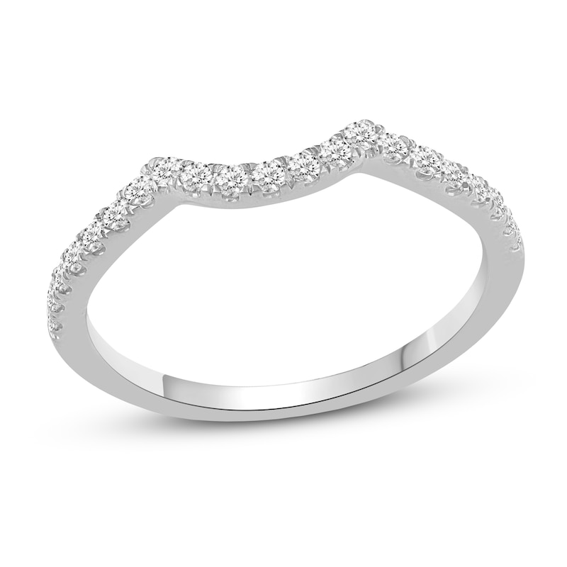 Main Image 1 of Previously Owned Diamond Wedding Band 1/2 ct tw Round 14K White Gold