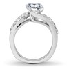 Thumbnail Image 2 of Previously Owned Diamond Engagement Ring Setting 7/8 ct tw Round 18K White Gold