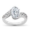Thumbnail Image 3 of Previously Owned Diamond Engagement Ring Setting 7/8 ct tw Round 18K White Gold
