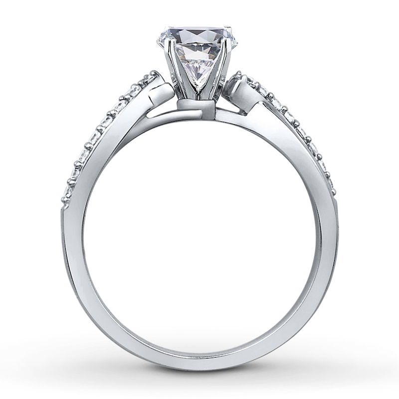 Main Image 2 of Previously Owned Diamond Engagement Ring Setting 1/5 ct tw Round 14K White Gold