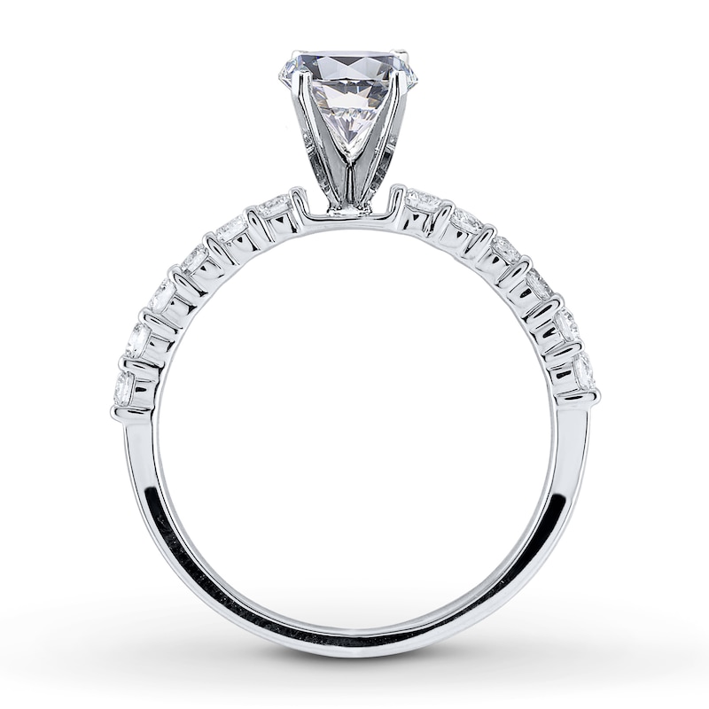 Main Image 2 of Previously Owned Diamond Ring Setting 3/8 carat tw Round 14K White Gold