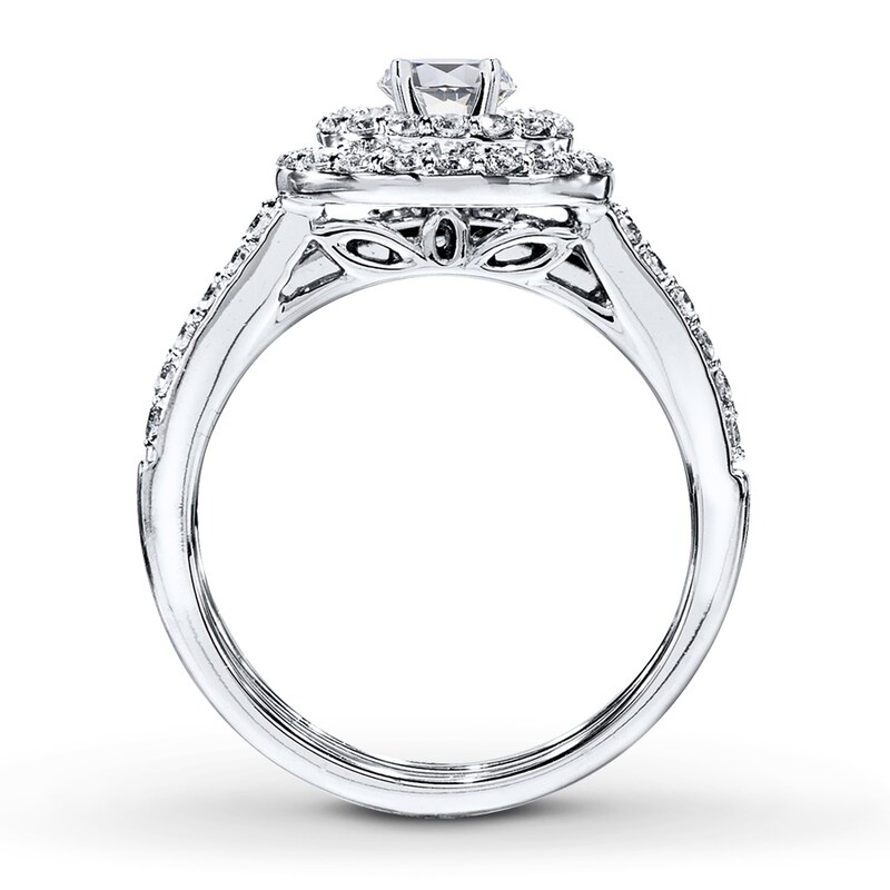Main Image 2 of Previously Owned Diamond Bridal Setting 5/8 ct tw Round-cut 14K White Gold