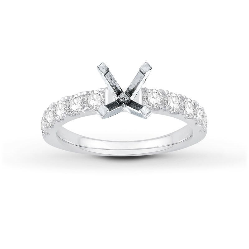 Main Image 1 of Previously Owned Diamond Engagement Ring Setting 7/8 ct tw Platinum