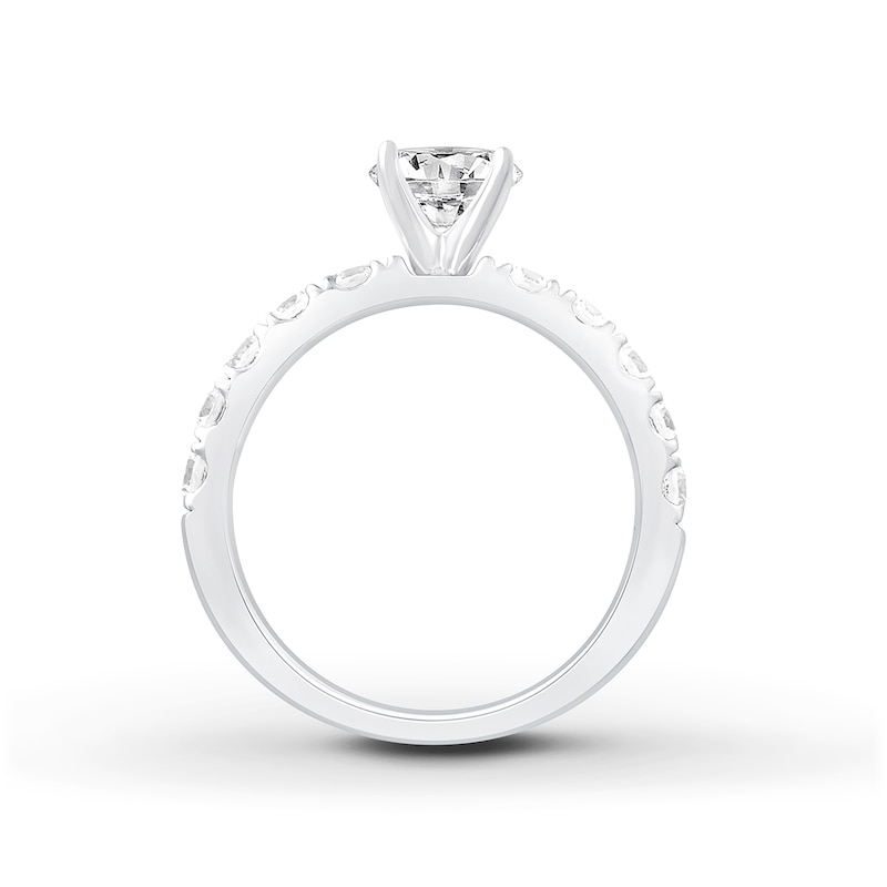 Main Image 2 of Previously Owned Diamond Engagement Ring Setting 7/8 ct tw Platinum