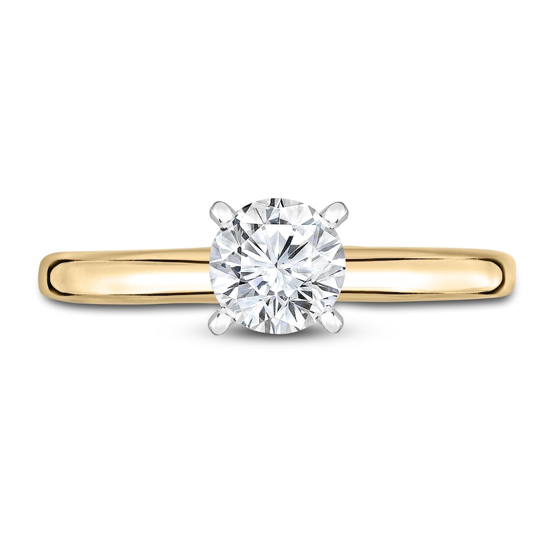 Main Image 3 of Diamond Solitaire Engagement Ring 1/5 ct tw Round 14K Yellow Gold (I2/I)