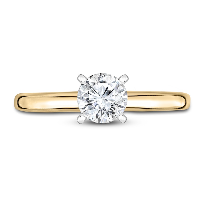 Diamond Solitaire Engagement Ring 1/5 ct tw Round 14K Yellow Gold (I2/I)