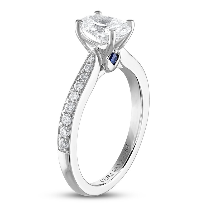 Main Image 2 of Previously Owned Vera Wang WISH Diamond Engagement Ring 1-1/5 ct tw Round 14K White Gold