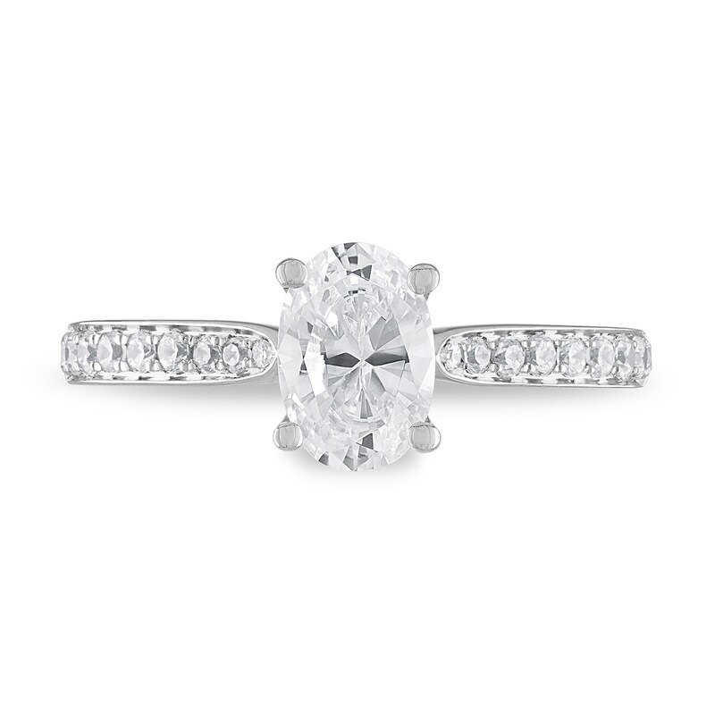 Main Image 3 of Previously Owned Vera Wang WISH Diamond Engagement Ring 1-1/5 ct tw Round 14K White Gold