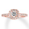 Thumbnail Image 1 of Previously Owned Diamond Engagement Ring 3/8 ct tw Round-cut 14K Rose Gold