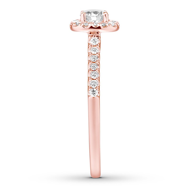 Main Image 3 of Previously Owned Diamond Engagement Ring 3/8 ct tw Round-cut 14K Rose Gold