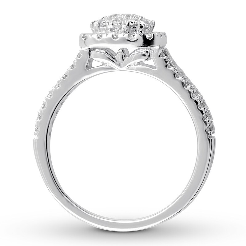 Main Image 2 of Previously Owned Diamond Engagement Ring 7/8 ct tw Round 14K White Gold