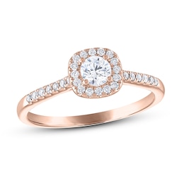 Previously Owned Diamond Engagement Ring 3/8 ct tw Round 14K Rose Gold