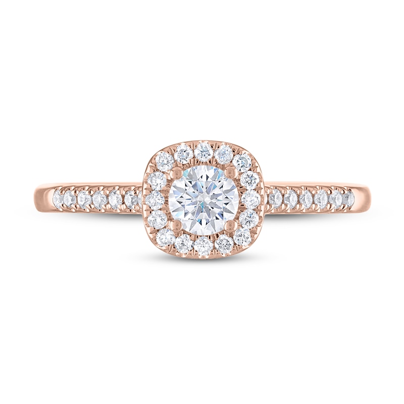 Main Image 3 of Previously Owned Diamond Engagement Ring 3/8 ct tw Round 14K Rose Gold