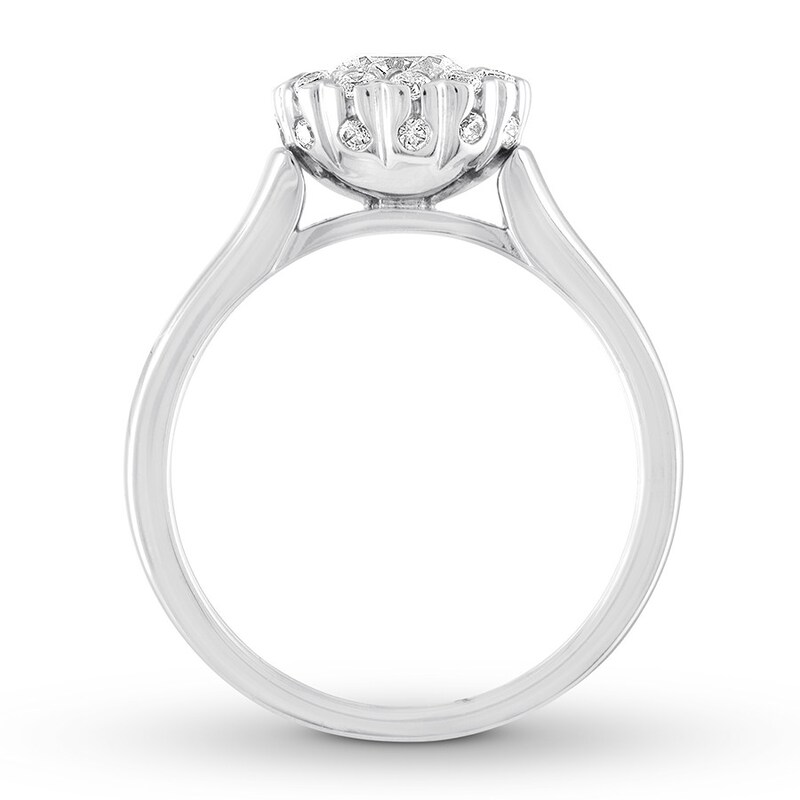Main Image 2 of Previously Owned Diamond Engagement Ring 1 ct tw Round-cut 14K White Gold