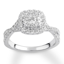 Previously Owned Diamond Engagement Ring 1 ct tw Round-cut 14K White Gold