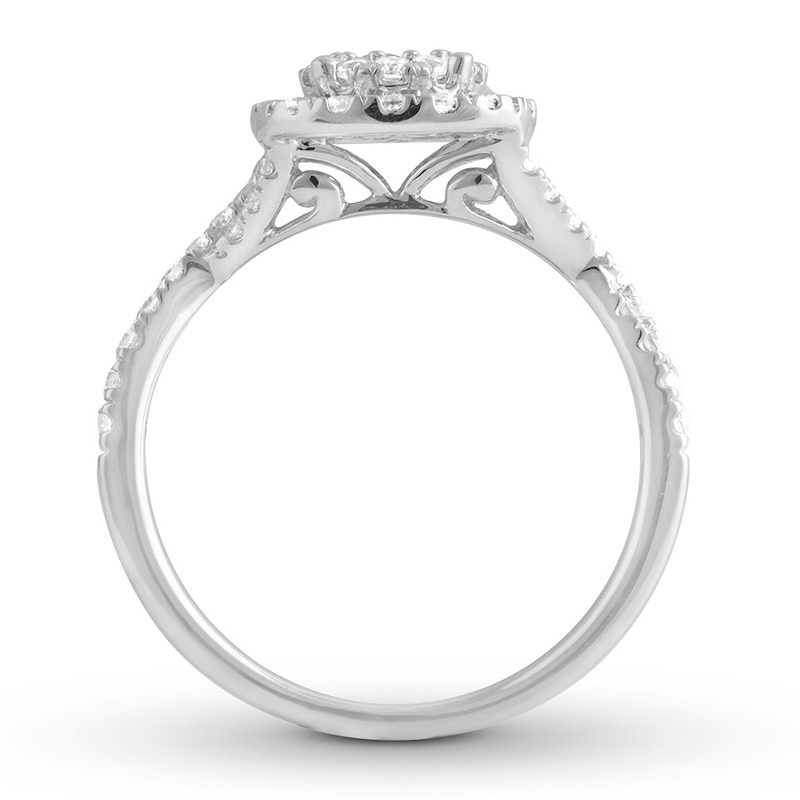 Main Image 2 of Previously Owned Diamond Engagement Ring 1 ct tw Round-cut 14K White Gold