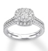 Thumbnail Image 1 of Previously Owned Diamond Engagement Ring 7/8 ct tw Round-cut 14K White Gold