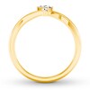 Thumbnail Image 2 of Previously Owned Diamond Ring 1/3 ct tw Round/Baguette 10K Yellow Gold
