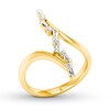 Thumbnail Image 4 of Previously Owned Diamond Ring 1/3 ct tw Round/Baguette 10K Yellow Gold