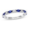 Thumbnail Image 1 of Previously Owned Vera Wang WISH Sapphire Band 1/4 ct tw Diamonds 14K White Gold