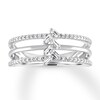 Thumbnail Image 1 of Previously Owned Diamond Ring 1/3 carat tw Baguette/Round 10K White Gold/Rhodium