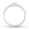 Thumbnail Image 3 of Previously Owned Diamond Ring 1/3 carat tw Baguette/Round 10K White Gold/Rhodium