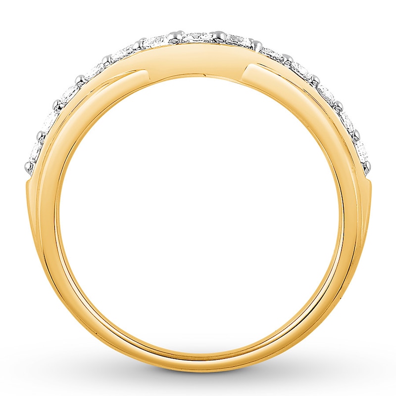 Main Image 2 of Previously Owned Diamond Contour Ring 1/2 carat tw Round 14K Yellow Gold