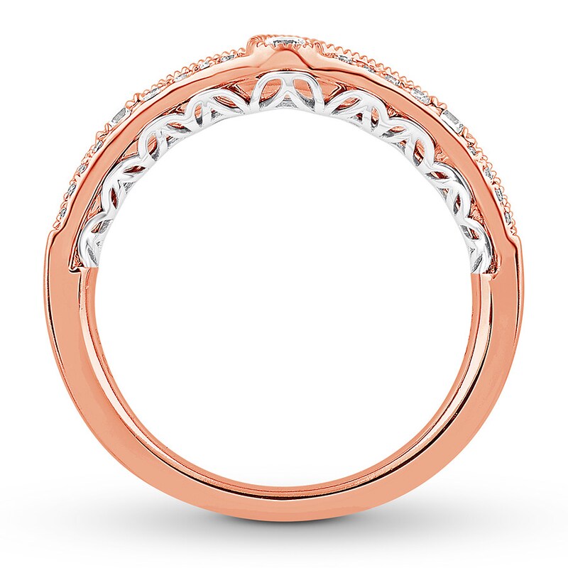 Main Image 2 of Previously Owned Diamond Contour Ring 3/8 ct tw Round-cut 14K Two-Tone Gold