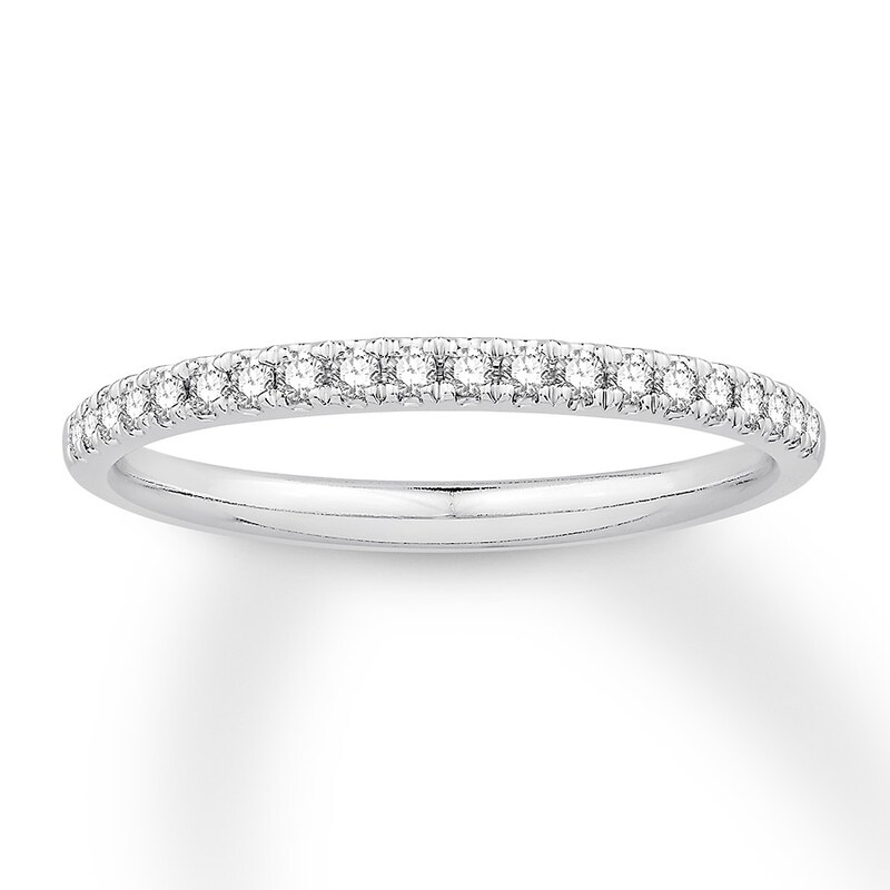 Main Image 1 of Previously Owned Diamond Wedding Band 1/5 ct tw 14K White Gold