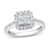 Thumbnail Image 1 of Previously Owned Diamond Engagement Ring 1 ct tw Princess/Round 14K White Gold