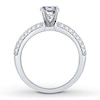 Thumbnail Image 2 of Previously Owned Colorless Diamond Ring Setting 1/2 ct tw Round 14K White Gold