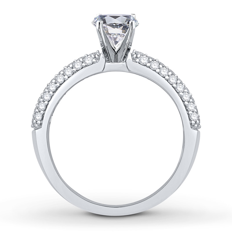 Main Image 2 of Previously Owned Colorless Diamond Ring Setting 1/2 ct tw Round 14K White Gold