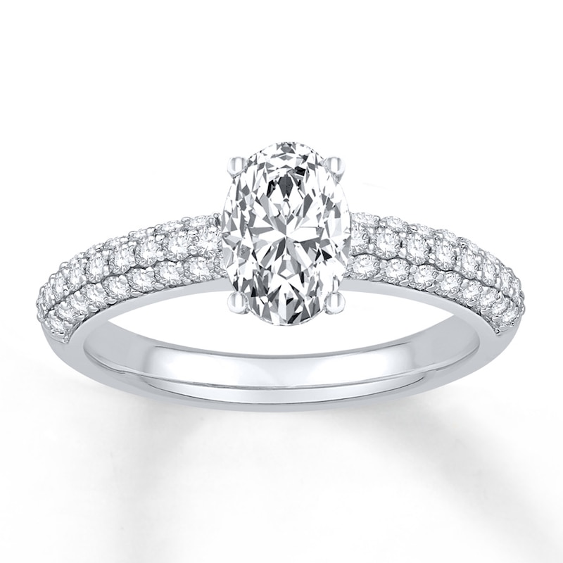Main Image 3 of Previously Owned Colorless Diamond Ring Setting 1/2 ct tw Round 14K White Gold