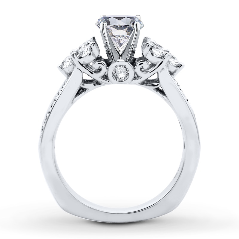 Main Image 2 of Previously Owned Diamond Ring Setting 1 carat tw Round 18K White Gold